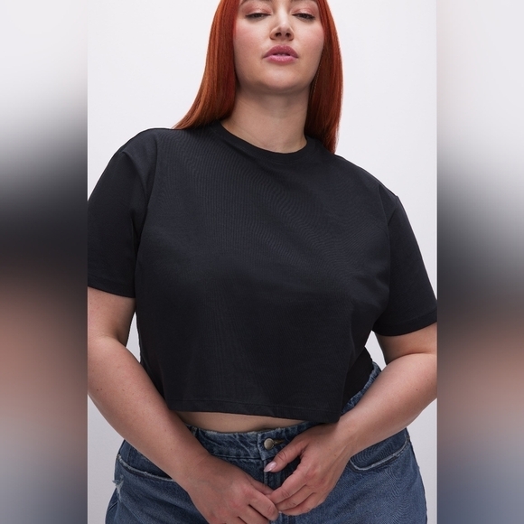 Good American The Cotton Cropped Tee•Size M•NWOT - Picture 6 of 12